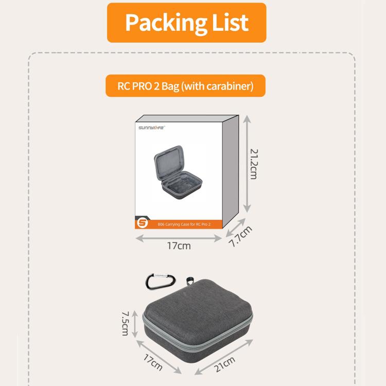 For DJI RC Pro 2 Sunnylife Carrying Case Storage Bag (Grey) - free shipping - PMC TechLife - Order now!