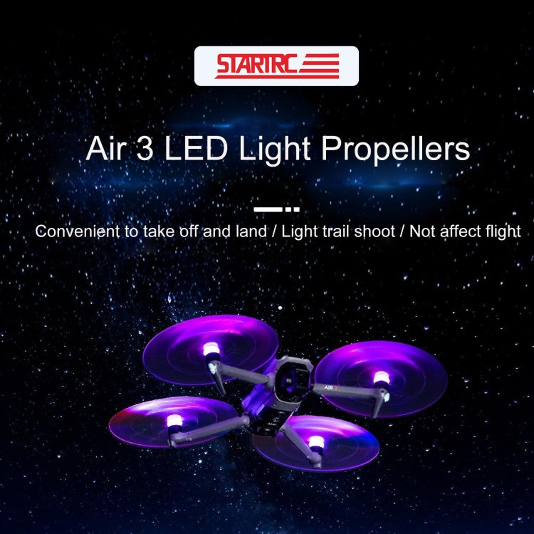 For DJI Air 3 STARTRC 2 Pairs Color LED Flash Lamp Low Noise Propellers (Transparent) - free shipping - PMC TechLife - Order now!