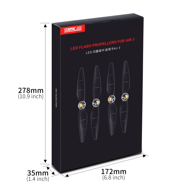 For DJI Air 3 STARTRC 2 Pairs Color LED Flash Lamp Low Noise Propellers (Transparent) - free shipping - PMC TechLife - Order now!