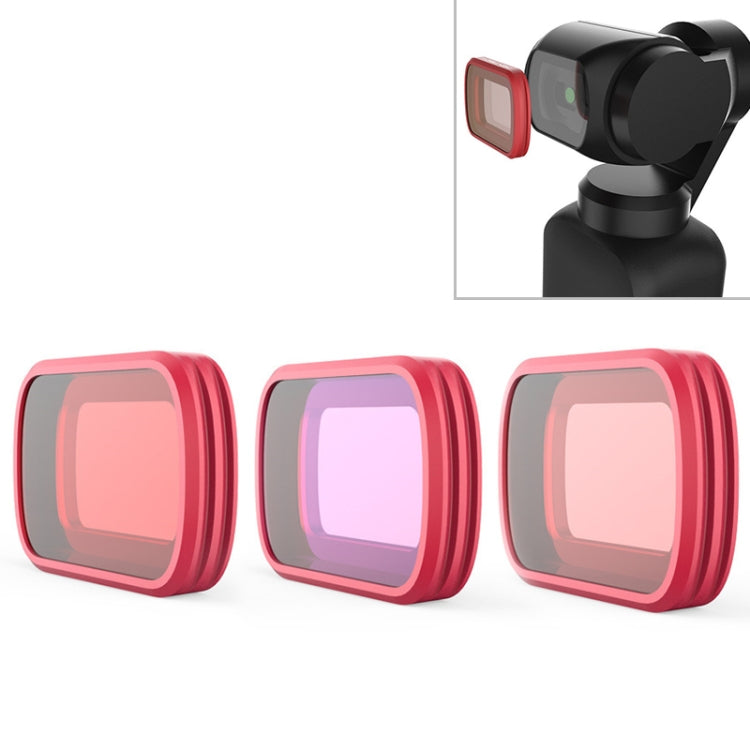 3 PCS PGYTECH P-18C-017 Profession Diving Lens Filter Suit for DJI Osmo Pocket - free shipping - PMC TechLife - Order now!