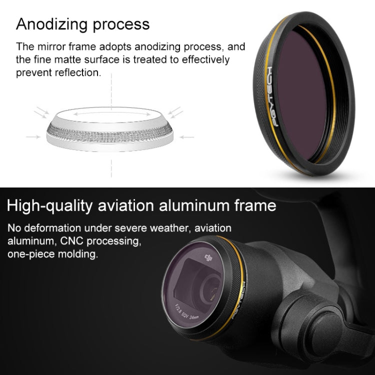 PGYTECH X4S-HD ND64 Gold-edge Lens Filter for DJI Inspire 2 / X4S Gimbal Camera Drone Accessories -  by PGYTECH | Online Shopping South Africa | PMC Jewellery | Buy Now Pay Later Mobicred