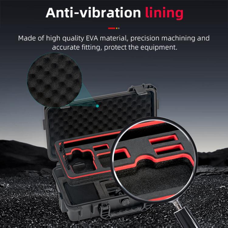For DJI Osmo 360 STARTRC Waterproof EVA ABS Dual-layer Suitcase Storage Box (Black) - free shipping - PMC TechLife - Order now!