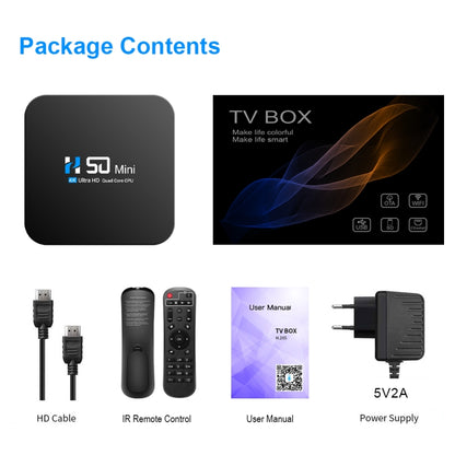 H50 Mini 4K Smart Network TV Box, Android 10.0, RK3318 Quad Core, 2GB+32GB, EU Plug - RK3318 by PMC Jewellery | Online Shopping South Africa | PMC Jewellery | Buy Now Pay Later Mobicred