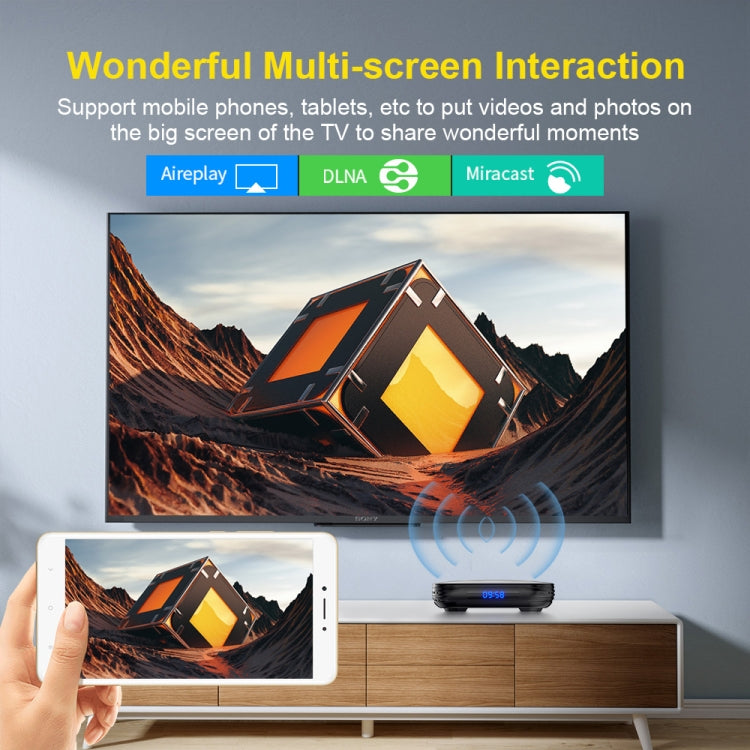 HK1 RBOX-H8S 4K Ultra HD Android 12.0 Smart TV Box with Remote Control, Allwinner H618 Quad-Core, 4GB+64GB(EU Plug) - Others by PMC Jewellery | Online Shopping South Africa | PMC Jewellery | Buy Now Pay Later Mobicred