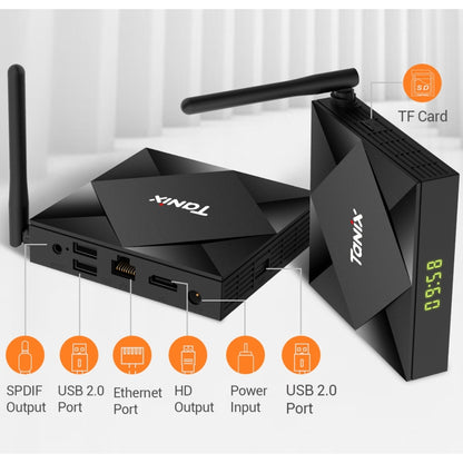 TANIX TX6s 4K Smart TV BOX Android 10 Media Player with Remote Control, Quad Core Allwinner H616, RAM: 4GB, ROM: 64GB, 2.4GHz/5GHz WiFi, Bluetooth, UK Plug - Allwinner H6 by PMC Jewellery | Online Shopping South Africa | PMC Jewellery | Buy Now Pay Later Mobicred