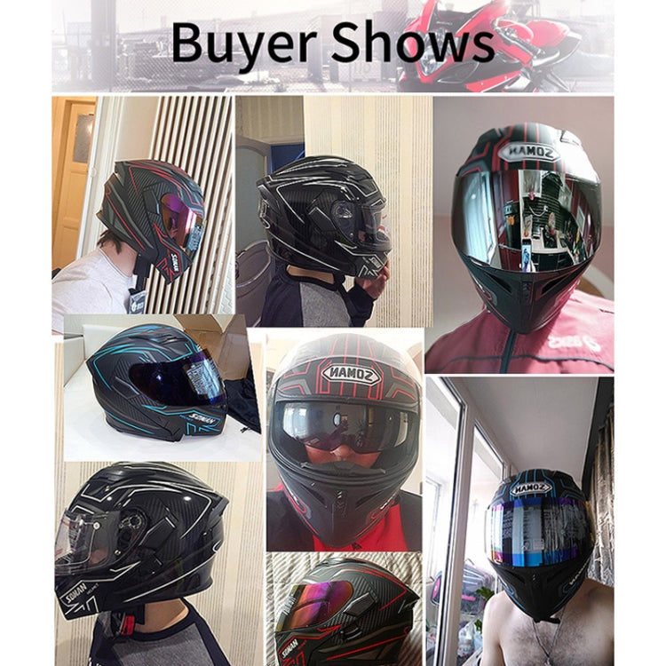 Soman 955 Skyeye Motorcycle Full / Open Face Bluetooth Helmet Headset Full Face, Supports Answer / Hang Up Calls(Black Green) - Helmets by SOMAN | Online Shopping South Africa | PMC Jewellery | Buy Now Pay Later Mobicred