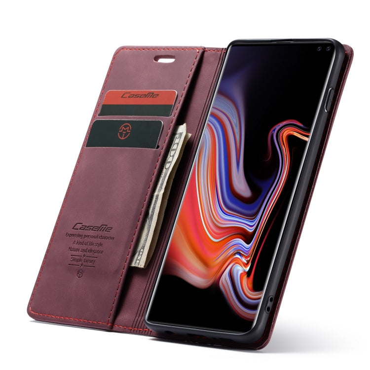 CaseMe-013 Multifunctional Horizontal Flip Leather Case with Card Slot & Holder for Galaxy S10 5G(Wine Red) - Galaxy Phone Cases by CaseMe | Online Shopping South Africa | PMC Jewellery | Buy Now Pay Later Mobicred