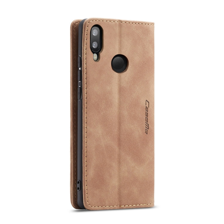 CaseMe-013 Multifunctional Horizontal Flip Leather Case with Card Slot & Holder for Galaxy M20(Brown) - Galaxy Phone Cases by CaseMe | Online Shopping South Africa | PMC Jewellery | Buy Now Pay Later Mobicred