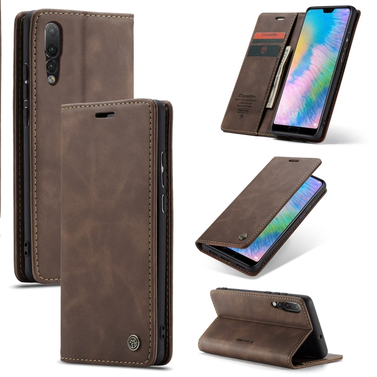 CaseMe-013 Detachable Multifunctional Horizontal Flip Leather Case with Card Slot & Holder for Huawei P20 Pro(Coffee) - Huawei Cases by CaseMe | Online Shopping South Africa | PMC Jewellery | Buy Now Pay Later Mobicred