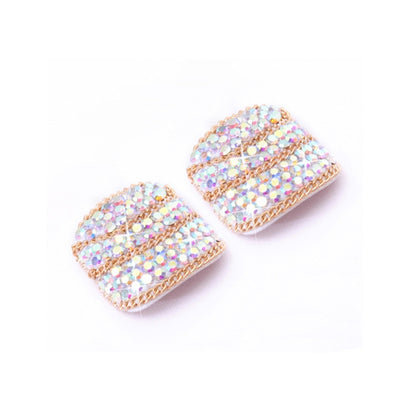 2 PCS Crystal Fake Nail Art Tips Rhinestone Full Cover Toenails Decals Stickers(NO:10) - Nail Stickers by PMC Jewellery | Online Shopping South Africa | PMC Jewellery | Buy Now Pay Later Mobicred