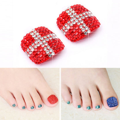 2 PCS Crystal Fake Nail Art Tips Rhinestone Full Cover Toenails Decals Stickers(NO:26) - Nail Stickers by PMC Jewellery | Online Shopping South Africa | PMC Jewellery | Buy Now Pay Later Mobicred