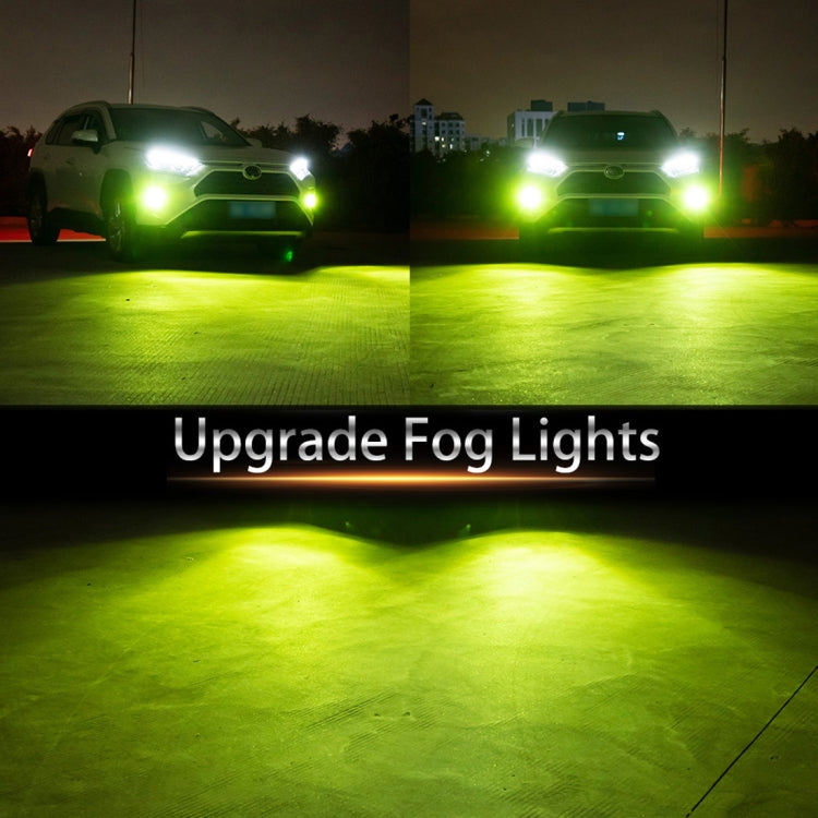 H3 2 PCS DC12-24V / 10.5W Car Double Colors Fog Lights with 24LEDs SMD-3030 & Constant Current, Box Packaging(White Light + Lime Light) - Fog / Driving Lights by PMC Jewellery | Online Shopping South Africa | PMC Jewellery | Buy Now Pay Later Mobicred