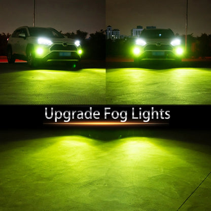 H11 / H8 2 PCS DC12-24V / 8.6W Car Double Colors Fog Lights with 24LEDs SMD-3030 & Constant Current, Bag Packaging(White Light + Lime Light) - Fog / Driving Lights by PMC Jewellery | Online Shopping South Africa | PMC Jewellery | Buy Now Pay Later Mobicred