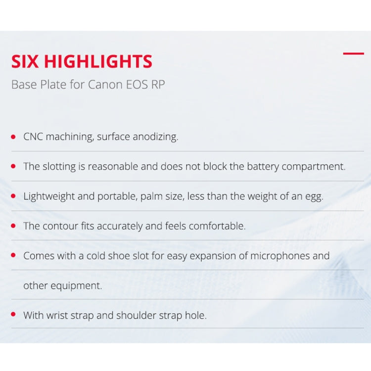 YELANGU CL11 Camera Expansion Board Base Plate for Canon EOS RP - free shipping - PMC TechLife - Order now!