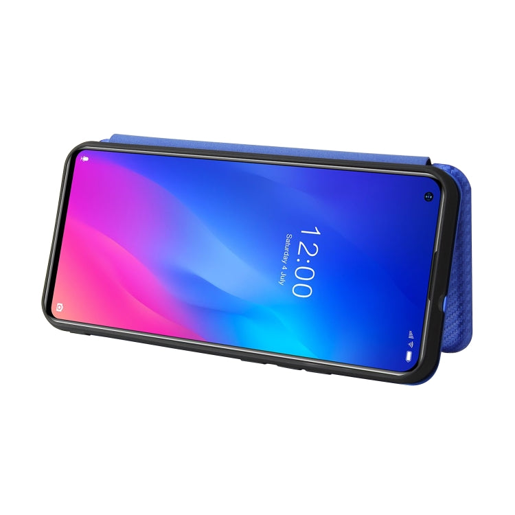 For DOOGEE N30 Carbon Fiber Texture Horizontal Flip TPU + PC + PU Leather Case with Card Slot(Blue) - More Brand by PMC Jewellery | Online Shopping South Africa | PMC Jewellery | Buy Now Pay Later Mobicred