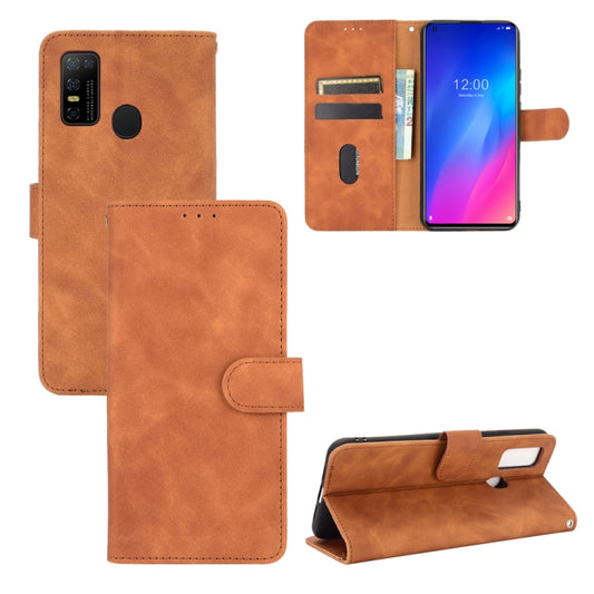 For DOOGEE N30 Solid Color Skin Feel Magnetic Buckle Horizontal Flip Calf Texture PU Leather Case with Holder & Card Slots & Wallet(Brown) - More Brand by PMC Jewellery | Online Shopping South Africa | PMC Jewellery | Buy Now Pay Later Mobicred