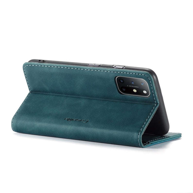 For OnePlus 8T CaseMe-013 Multifunctional Retro Frosted Horizontal Flip Leather Case with Card Slot & Holder & Wallet(Blue) - OnePlus Cases by CaseMe | Online Shopping South Africa | PMC Jewellery | Buy Now Pay Later Mobicred