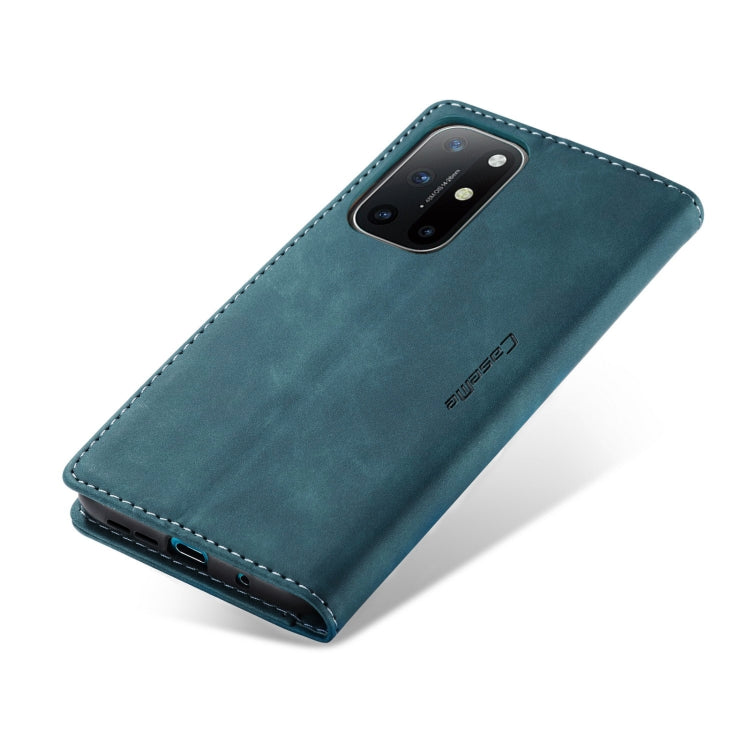 For OnePlus 8T CaseMe-013 Multifunctional Retro Frosted Horizontal Flip Leather Case with Card Slot & Holder & Wallet(Blue) - OnePlus Cases by CaseMe | Online Shopping South Africa | PMC Jewellery | Buy Now Pay Later Mobicred