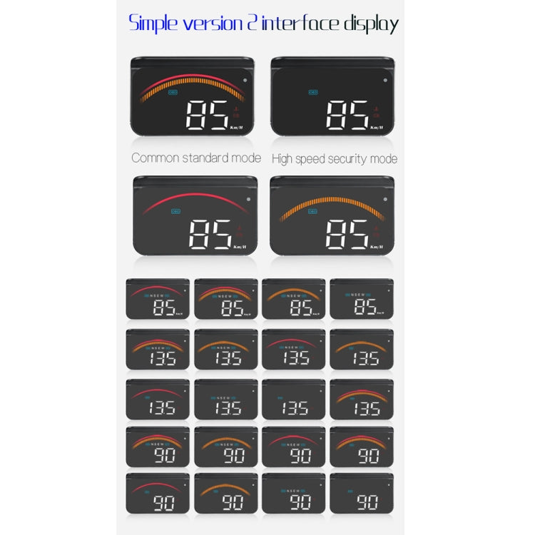 M11 Car OBD2 + GPS Mode Head-up Display HUD Overspeed / Speed / Water Temperature Alarm - Head Up Display System by PMC TechLife | Online Shopping South Africa | PMC TechLife | Buy Now Pay Later Mobicred