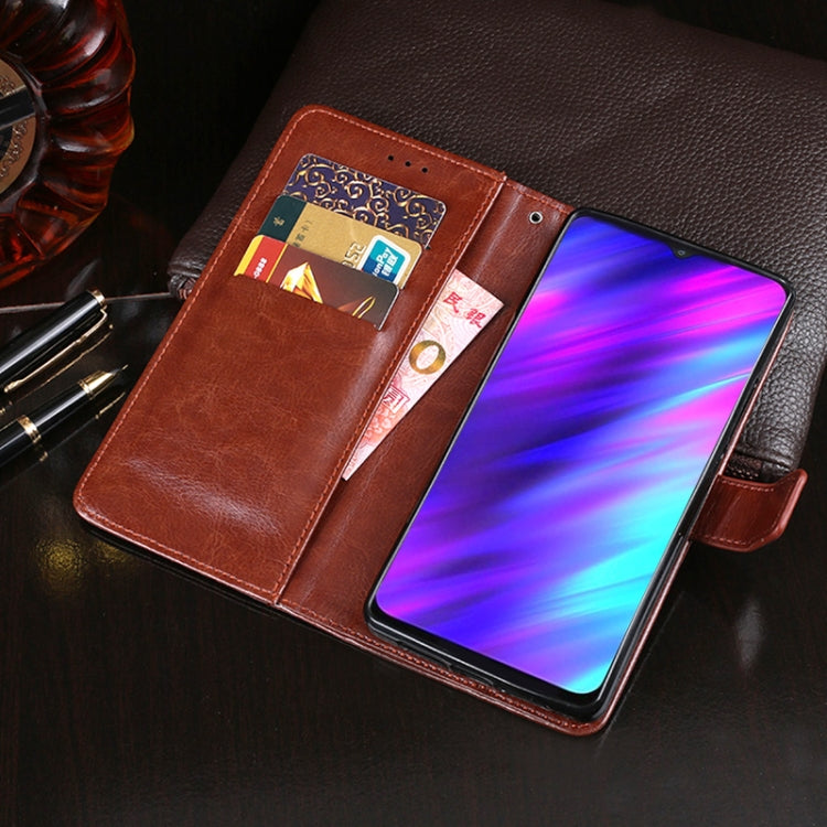 For Meizu M10 idewei Crazy Horse Texture Horizontal Flip Leather Case with Holder & Card Slots & Wallet(Dark Blue) - Meizu by idewei | Online Shopping South Africa | PMC Jewellery | Buy Now Pay Later Mobicred