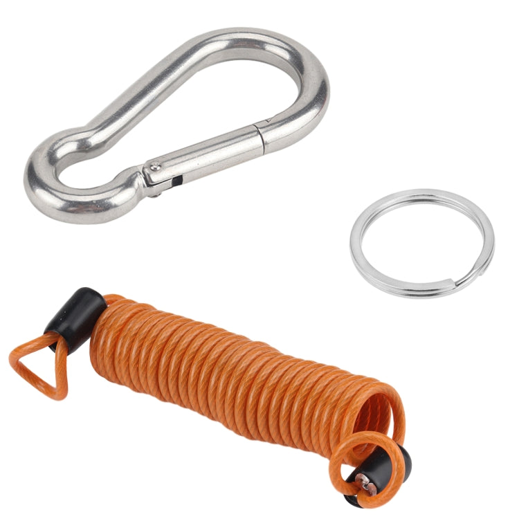 RV Trailer Spring Safety Rope Breakaway Cable, Safety Buckle Size:M8 x 80mm(Orange) - Towing Bars by PMC Jewellery | Online Shopping South Africa | PMC Jewellery | Buy Now Pay Later Mobicred