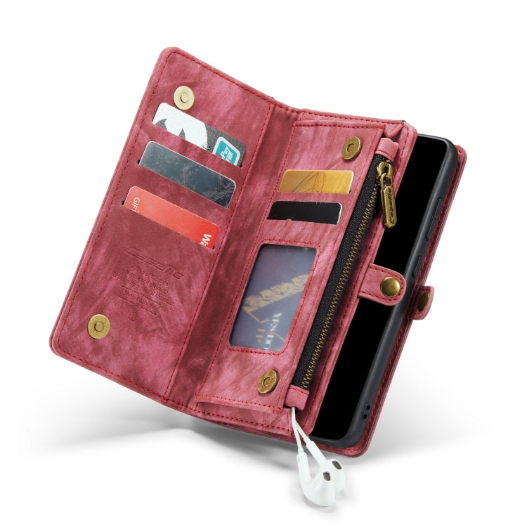 For Samsung Galaxy S21+ 5G CaseMe-008 Detachable Multifunctional Flip Leather Phone Case(Red) - Galaxy S21+ 5G Cases by CaseMe | Online Shopping South Africa | PMC Jewellery | Buy Now Pay Later Mobicred