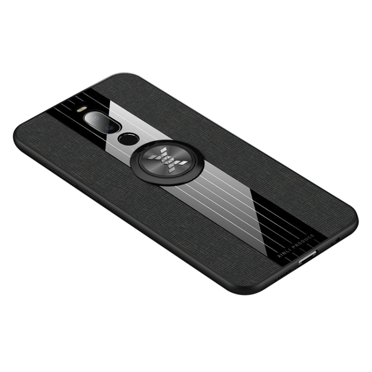 For Meizu Note 8 XINLI Stitching Cloth Texture Shockproof TPU Protective Case with Ring Holder(Black) - More Brand by XINLI | Online Shopping South Africa | PMC Jewellery | Buy Now Pay Later Mobicred