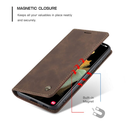 For Samsung Galaxy S21 Ultra 5G CaseMe 013 Multifunctional Horizontal Flip Leather Case with Holder & Card Slot & Wallet(Coffee) - Galaxy S21 Ultra 5G Cases by CaseMe | Online Shopping South Africa | PMC Jewellery | Buy Now Pay Later Mobicred