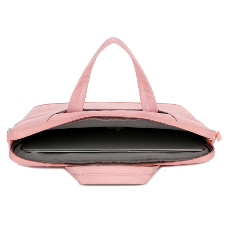 For 15-15.6 inch Laptop Multi-function Laptop Single Shoulder Bag Handbag(Pink) - 13.3 inch by PMC Jewellery | Online Shopping South Africa | PMC Jewellery | Buy Now Pay Later Mobicred