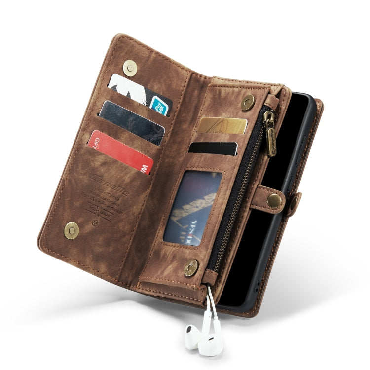 For Samsung Galaxy A52 5G / 4G CaseMe Detachable Multifunctional Horizontal Flip Leather Case, with Card Slot & Holder & Zipper Wallet & Photo Frame(Brown) - Galaxy Phone Cases by CaseMe | Online Shopping South Africa | PMC Jewellery | Buy Now Pay Later Mobicred