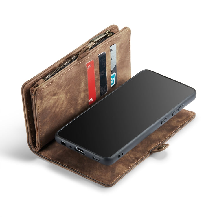 For Samsung Galaxy A52 5G / 4G CaseMe Detachable Multifunctional Horizontal Flip Leather Case, with Card Slot & Holder & Zipper Wallet & Photo Frame(Brown) - Galaxy Phone Cases by CaseMe | Online Shopping South Africa | PMC Jewellery | Buy Now Pay Later Mobicred