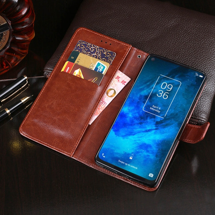 For TCL 10 5G idewei Crazy Horse Texture Horizontal Flip Leather Case with Holder & Card Slots & Wallet(Blue) - More Brand by idewei | Online Shopping South Africa | PMC Jewellery | Buy Now Pay Later Mobicred