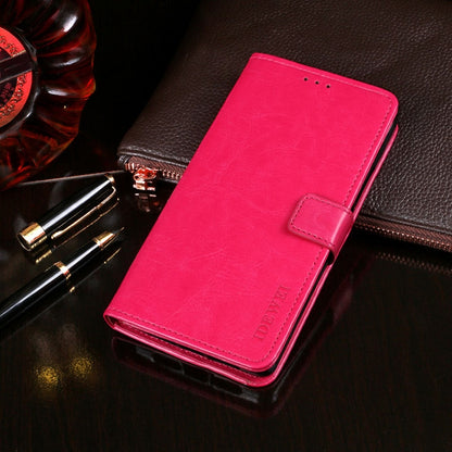 For Meizu 18 Pro idewei Crazy Horse Texture Horizontal Flip Leather Case with Holder & Card Slots & Wallet(Rose Red) - Meizu by idewei | Online Shopping South Africa | PMC Jewellery | Buy Now Pay Later Mobicred