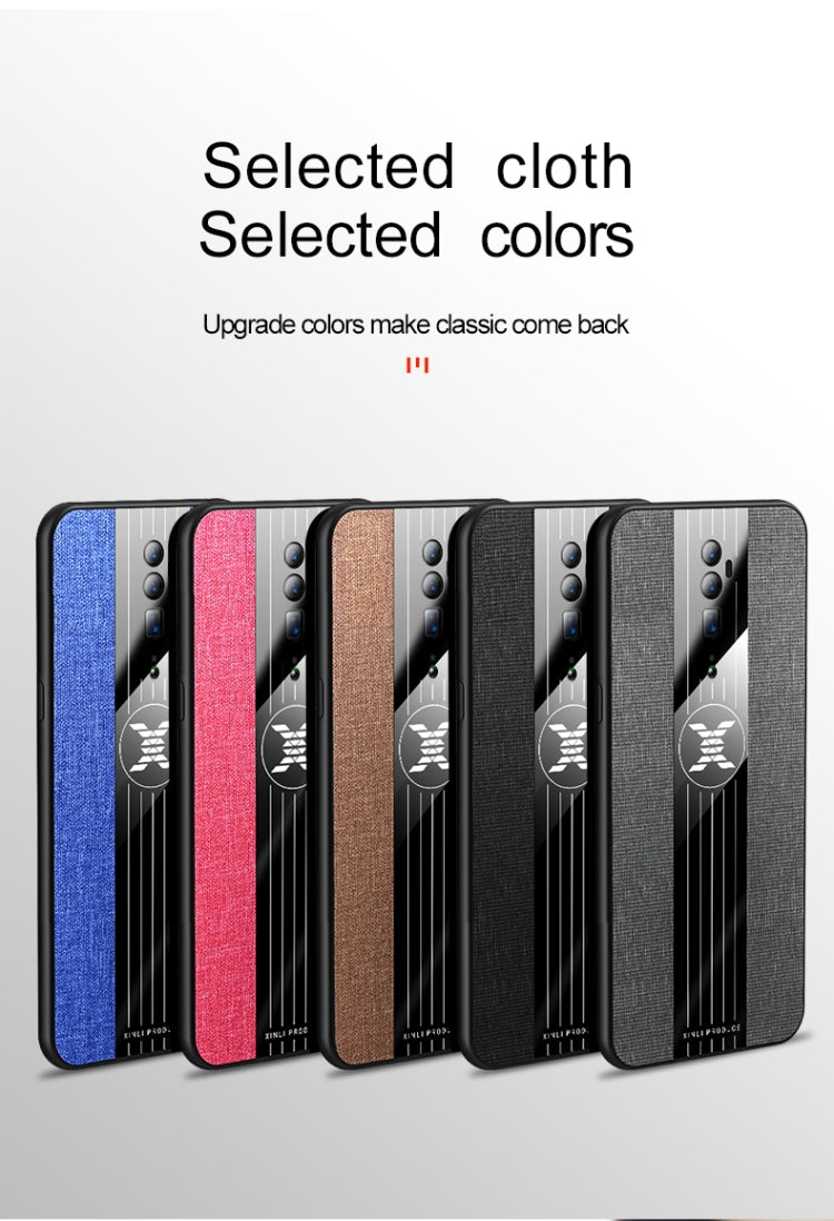 For OPPO Reno 10x Zoom XINLI Stitching Cloth Textue Shockproof TPU Protective Case(Red) - OPPO Cases by XINLI | Online Shopping South Africa | PMC TechLife | Buy Now Pay Later Mobicred