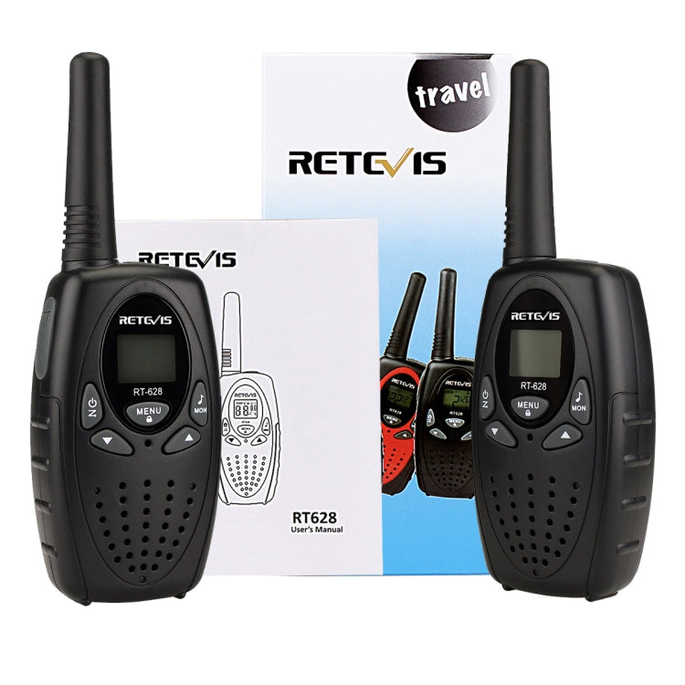 1 Pair RETEVIS RT628 0.5W US Frequency 462.550-467.7125MHz 22CHS Handheld Children Walkie Talkie(Black) - Children by RETEVIS | Online Shopping South Africa | PMC Jewellery | Buy Now Pay Later Mobicred