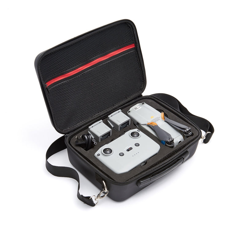 Portable Single Shoulder Storage Travel Carrying PU Cover Case Box for DJI Air 2S(Black + Red Liner) - Carry Cases & Bags by PMC Jewellery | Online Shopping South Africa | PMC Jewellery | Buy Now Pay Later Mobicred