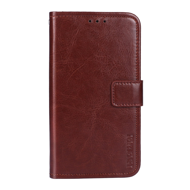 For TCL 10 5G UW idewei Crazy Horse Texture Horizontal Flip Leather Case with Holder & Card Slots & Wallet(Brown) - More Brand by idewei | Online Shopping South Africa | PMC Jewellery | Buy Now Pay Later Mobicred