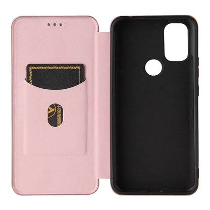 For Blackview A70 (2021) Carbon Fiber Texture Horizontal Flip TPU + PC + PU Leather Case with Card Slot(Pink) - More Brand by PMC Jewellery | Online Shopping South Africa | PMC Jewellery | Buy Now Pay Later Mobicred