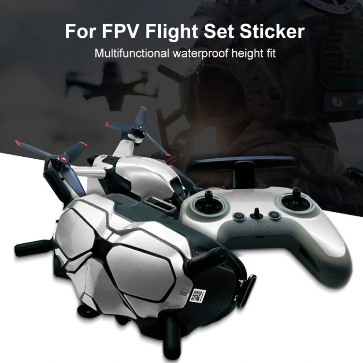 FPV-TZ-SF 4 in 1 Waterproof Anti-Scratch Decal Skin Wrap Stickers Personalized Film Kits for DJI FPV Drone & Goggles V2 & Remote Control & Rocker(Fluorescent Purple) - Protective Film & Stickers by PMC Jewellery | Online Shopping South Africa | PMC Jewellery | Buy Now Pay Later Mobicred