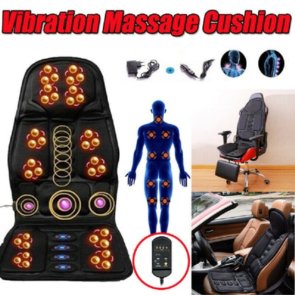 7 Massage Heads 8 Modes Car / Household Multifunctional Whole Body Cervical Massage Seat Cushion, Plug Type:US Plug(Black) - Seat Accessories by PMC Jewellery | Online Shopping South Africa | PMC Jewellery | Buy Now Pay Later Mobicred