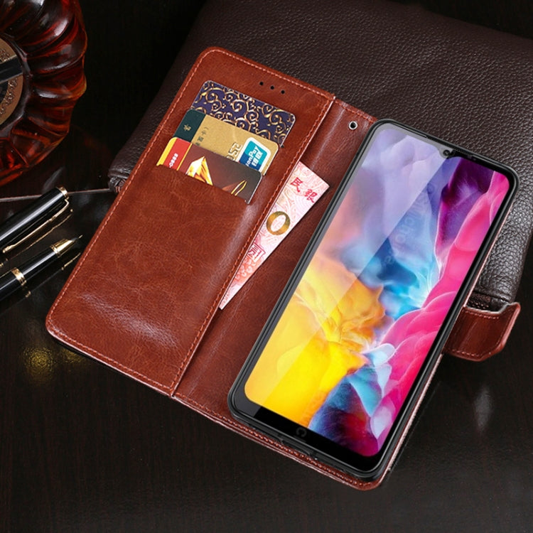 For Oukitel C23 Pro idewei Crazy Horse Texture Horizontal Flip Leather Case with Holder & Card Slots & Wallet(Sky Blue) - More Brand by idewei | Online Shopping South Africa | PMC Jewellery | Buy Now Pay Later Mobicred