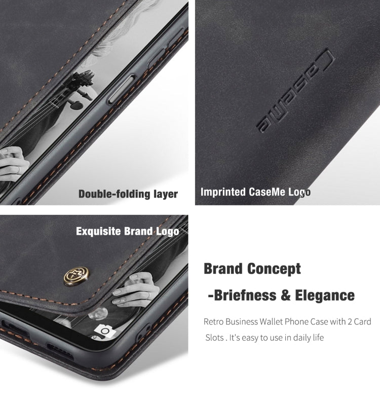 For Samsung Galaxy A22 5G CaseMe 013 Multifunctional Horizontal Flip Leather Case with Card Slot & Holder & Wallet(Black) - Galaxy Phone Cases by CaseMe | Online Shopping South Africa | PMC Jewellery | Buy Now Pay Later Mobicred