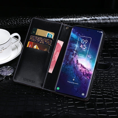 For TCL 20 Pro 5G idewei Crocodile Texture Horizontal Flip Leather Case with Holder & Card Slots & Wallet(Black) - More Brand by idewei | Online Shopping South Africa | PMC Jewellery | Buy Now Pay Later Mobicred