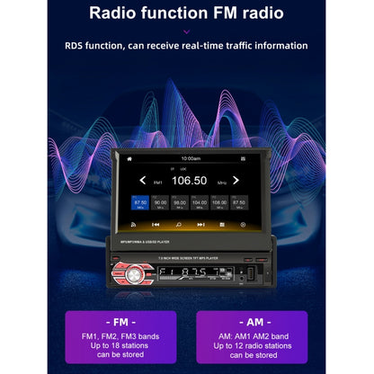 9601C HD 7 inch Manually Retractable Screen Car MP5 Player GPS Navigation Bluetooth Radio, Support Mirror Link & FM & TF Card & USB - Car MP3 & MP4 & MP5 by PMC Jewellery | Online Shopping South Africa | PMC Jewellery | Buy Now Pay Later Mobicred