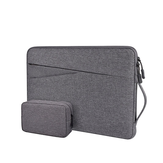 ND01DS Polyester Notebook Laptop Liner Bag with Small Bag, Size:14.1-15.4 inch(Deep Space Gray) - 15 inch by PMC Jewellery | Online Shopping South Africa | PMC Jewellery | Buy Now Pay Later Mobicred