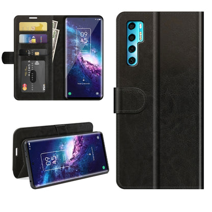 For TCL 20 Pro 5G R64 Texture Single Horizontal Flip Protective Case with Holder & Card Slots & Wallet& Photo Frame(Black) - More Brand by PMC Jewellery | Online Shopping South Africa | PMC Jewellery