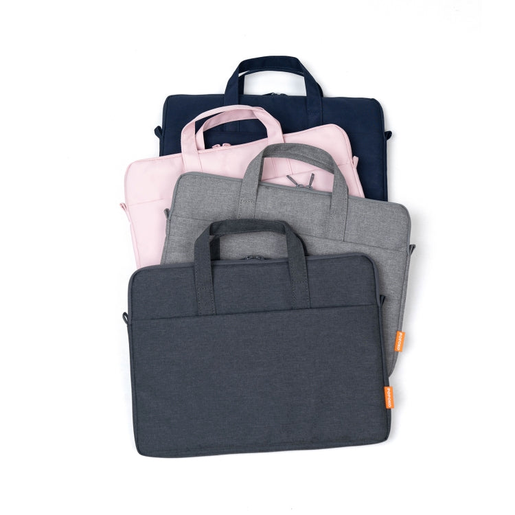 POFOKO A530 Series Portable Laptop Bag with Small Bag & Removable Strap, Size:14-15.4 inch(Light Gray) - 15 inch by POFOKO | Online Shopping South Africa | PMC Jewellery | Buy Now Pay Later Mobicred