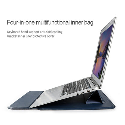 PU08 Multifunctional Notebook PU Liner Bag, Size:14.1-15.4 inch(Silver Gray) - 15 inch by PMC Jewellery | Online Shopping South Africa | PMC Jewellery | Buy Now Pay Later Mobicred