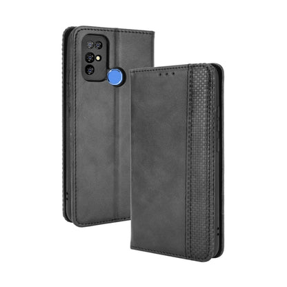 For Doogee X96 Pro Magnetic Buckle Retro Crazy Horse Texture Horizontal Flip Leather Case with Holder & Card Slots & Photo Frame(Black) - More Brand by PMC Jewellery | Online Shopping South Africa | PMC Jewellery | Buy Now Pay Later Mobicred