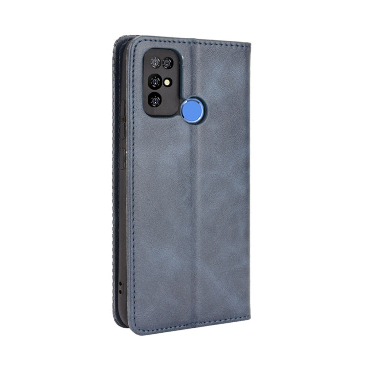 For Doogee X96 Pro Magnetic Buckle Retro Crazy Horse Texture Horizontal Flip Leather Case with Holder & Card Slots & Photo Frame(Blue) - More Brand by PMC Jewellery | Online Shopping South Africa | PMC Jewellery | Buy Now Pay Later Mobicred